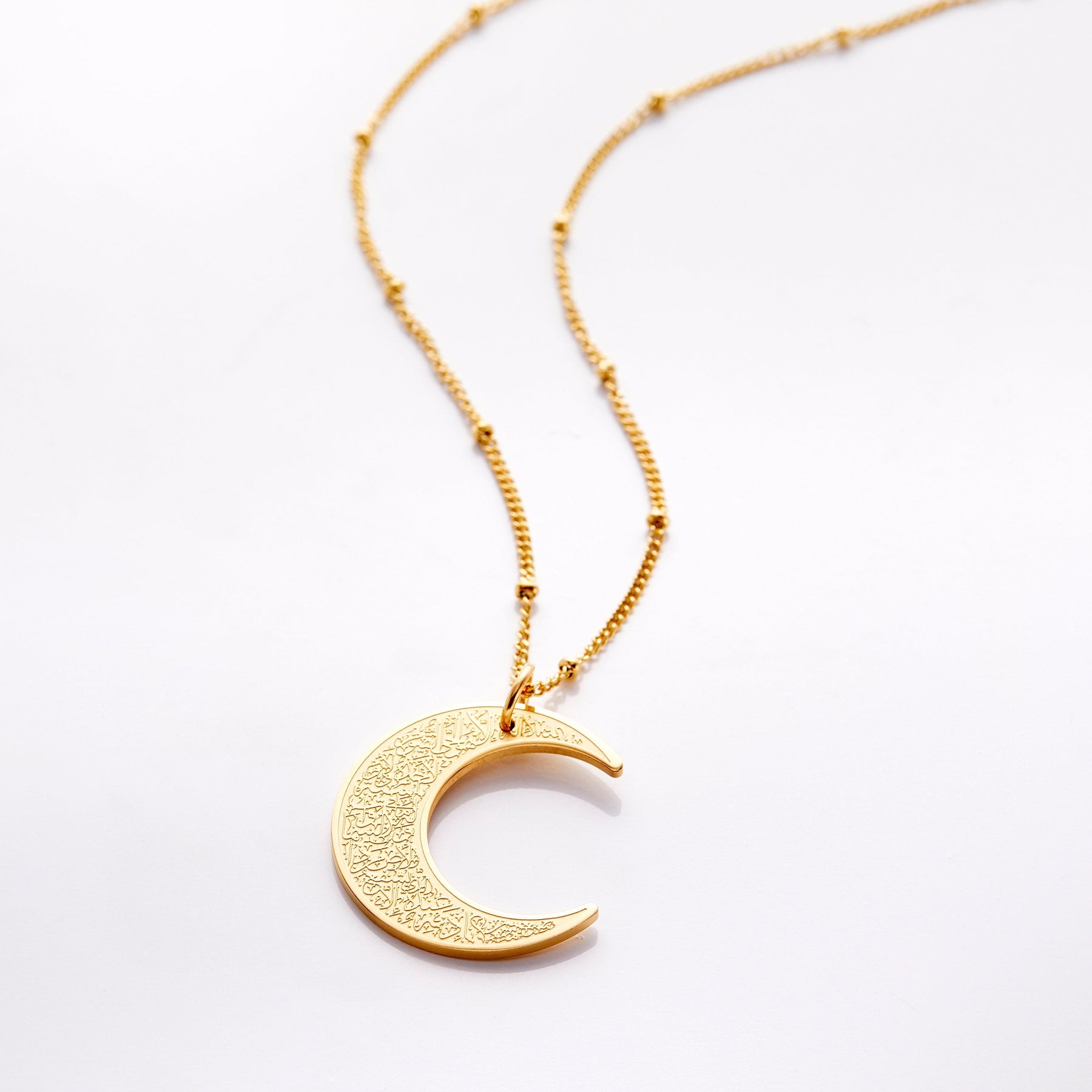 Ayatul Kursi Crescent Necklace - Jeluxa