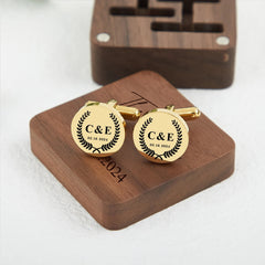 Personalized Cufflinks for Men Groom