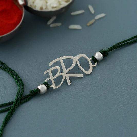 Bro Sterling Silver Rakhi For Brother