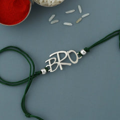 Bro Sterling Silver Rakhi For Brother