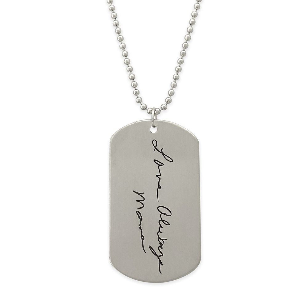 Custom Handwriting Tag Necklace