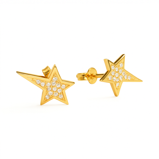 Sparkling Star Stud Earrings