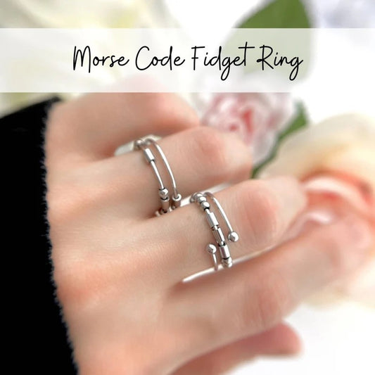 Custom Morse Code Fidget Ring