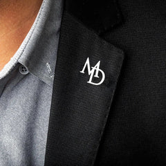 Custom Name Initials Brooch Pin For Men