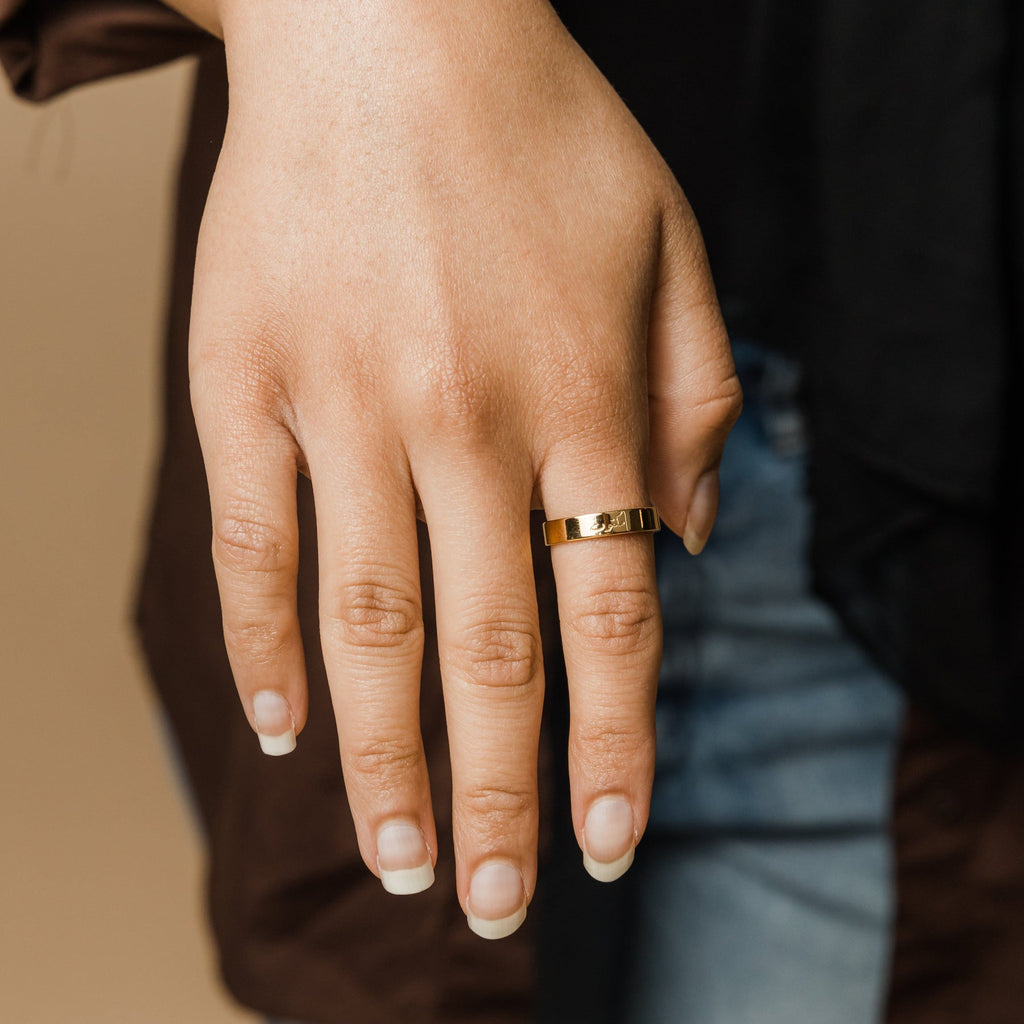Custom Arabic Name Engraved Band Ring – Jeluxa