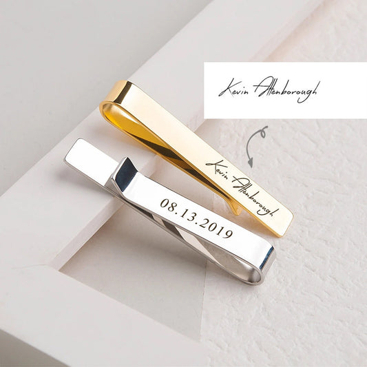 Custom Handwriting Signature Tie Clip