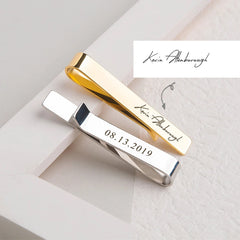 Custom Handwriting Signature Tie Clip