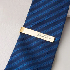 Custom Handwriting Signature Tie Clip