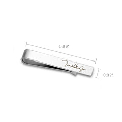 Custom Handwriting Signature Tie Clip