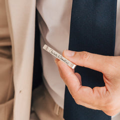 Custom Handwriting Signature Tie Clip