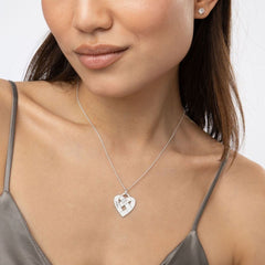 Custom Heart Knot Necklace in Sterling Silver