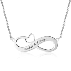 Custom Infinity Couple Name Engraved Necklace For Your Love