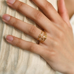 Custom Initial Couple Letter Ring For Lovely Couples