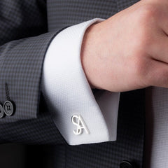 Custom Initial Letter Engraving Square Cufflinks