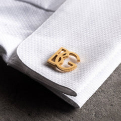 Custom Initial Letter Engraving Square Cufflinks