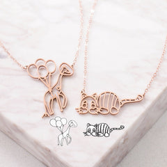 Custom Kids Drawing Necklace