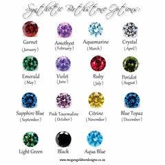 Custom Letter Mini Birthstone Tag Necklace