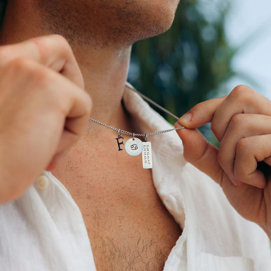 Custom Men's Bar Tag Necklace