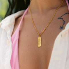 Custom Men's Bar Tag Necklace