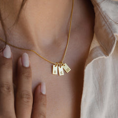 Custom Old English Mini Tag Necklace