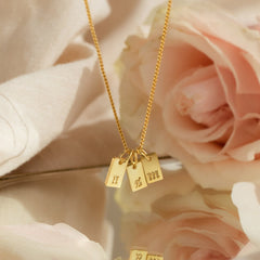 Custom Old English Mini Tag Necklace