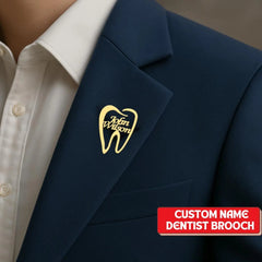 Customizable Cute Tooth-Shaped Brooch For Dentists