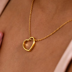 Customized Inner Message Engraved Heart Necklace