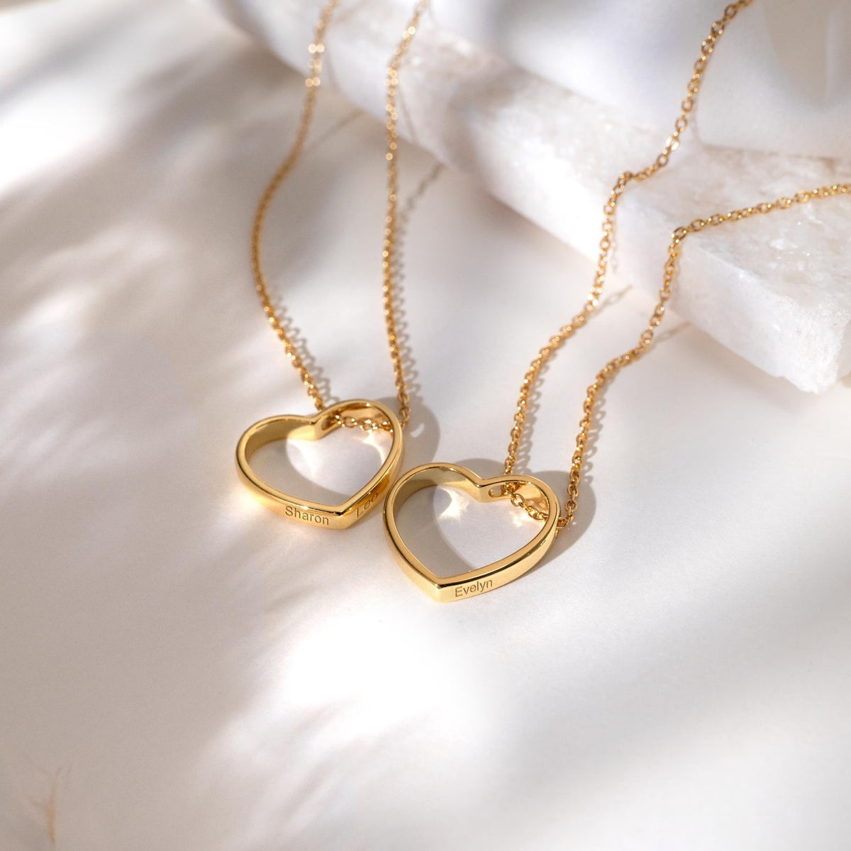 Customized Inner Message Engraved Heart Necklace