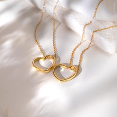 Customized Inner Message Engraved Heart Necklace