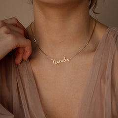 Customized Callie Name Necklace With Box Chain