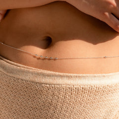 Diamond Bezel Belly Body Chain