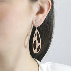 Double Drop Long Minimal Earrings