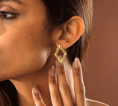 Ear Jacket Rhombus Geometric Earrings