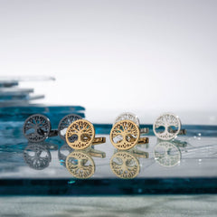 Elegant Gold Tree of Life Cufflinks