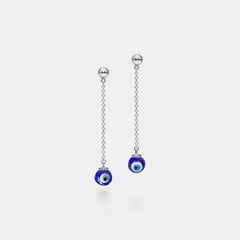 Evil Eye Drop-Blue Eye Ball Earrings