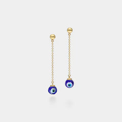 Evil Eye Drop-Blue Eye Ball Earrings