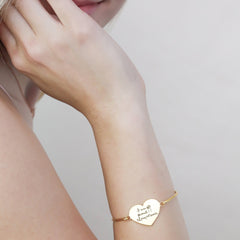 Fingerprint Heart Bangle