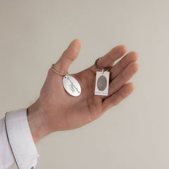 Fingerprint Rectangle Keychain