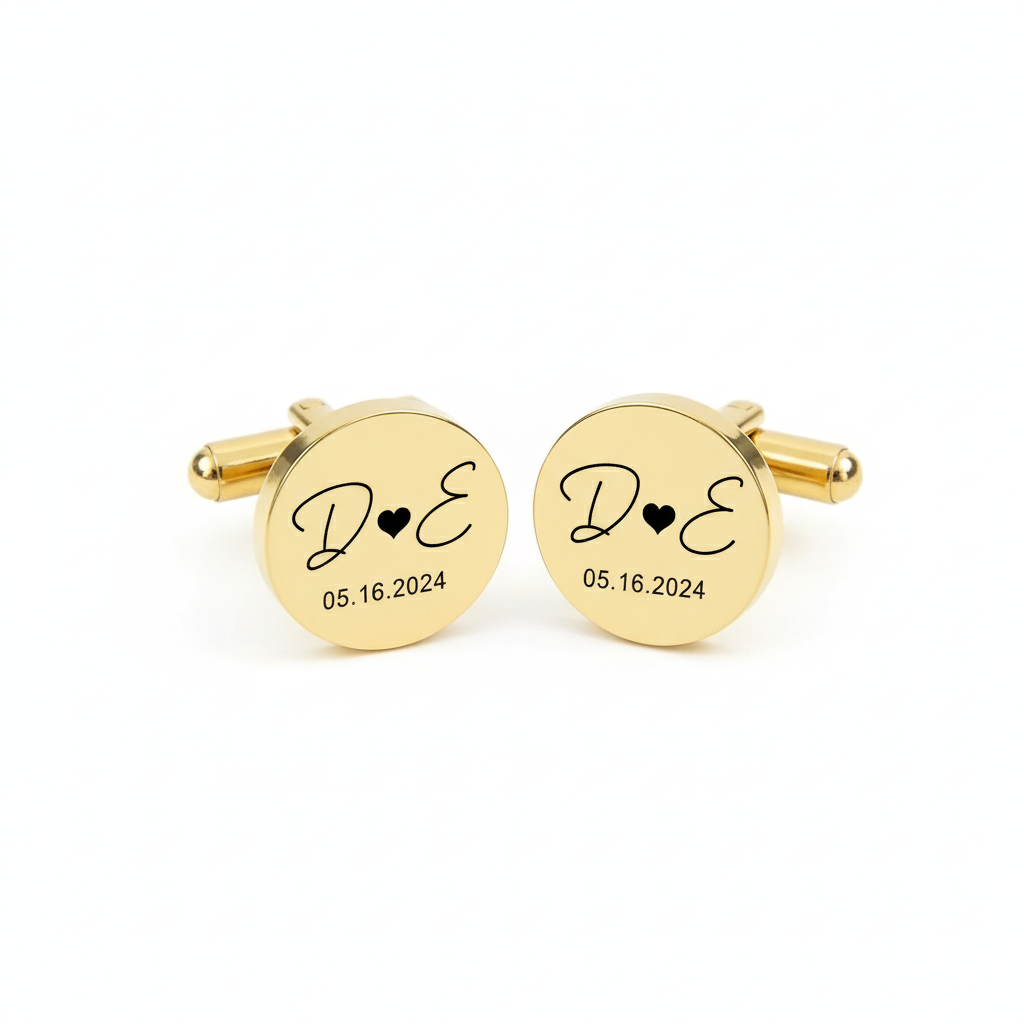 Personalized Cufflinks for Men Groom