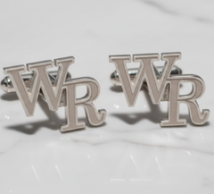 Personalized unique Textured Initial Grooms Cufflinks