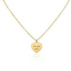 Personalized Keepsake Engraved Heart Necklace
