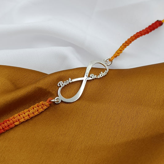 Infinity Best Brother Rakhi - Pure Silver rakhi