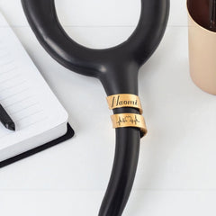 Jeluxa™ Personalized Stethoscope ID Tag – Custom Name Ring & Nurse Gift