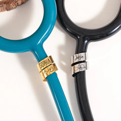 Jeluxa™ Personalized Stethoscope ID Tag – Custom Name Ring & Nurse Gift