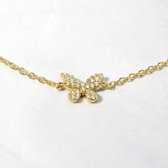 Jeluxa Delicate Butterfly Anklet – 925 Sterling Silver CZ Dainty Ankle Bracelet