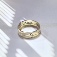 Jeluxa Sun & Moon Couple Rings – Promise Rings for Couples