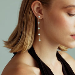 Minimalist Real Long Pearl Earrings