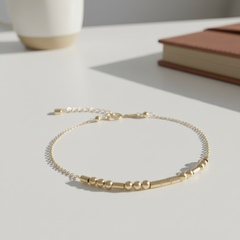 Personalized Morse Code Hidden Name Bracelet