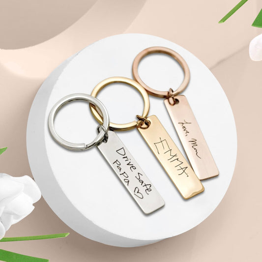 Personalized Actual Handwriting Keychain for gift