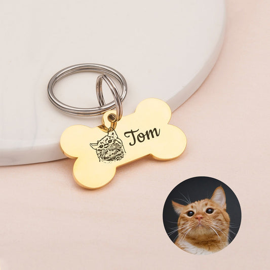 Personalized Bone Collar Tag For your love pet